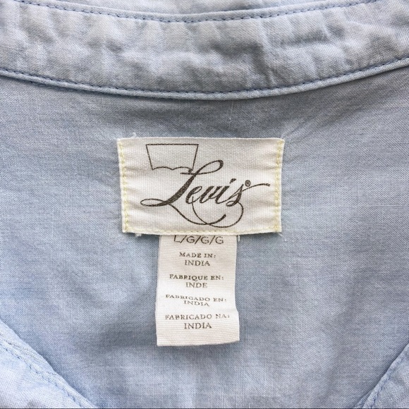 Levi’s Pintuck Chambray Denim Mini   Belted ShirtDress Light Wash - Picture 9 of 11